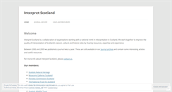 Desktop Screenshot of interpretscotland.org.uk